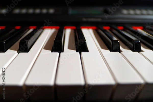 Fototapeta Piano Keyboard von vorn