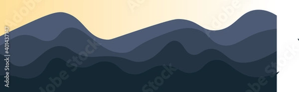 Obraz blue mountain landscape vector illustration