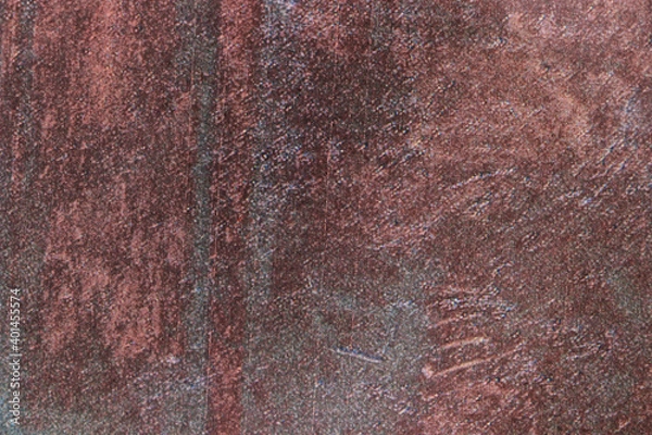 Fototapeta Brown background with scuffs and spots. Paper texture. Empty backdrop.