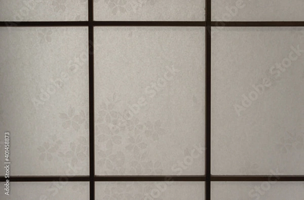 Fototapeta 桜・和柄の障子