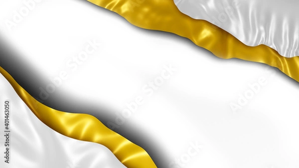 Fototapeta Silver and gold cloth gray background abstract 3D render