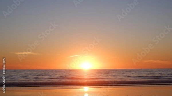 Fototapeta Sunset in Santa Monica Beach