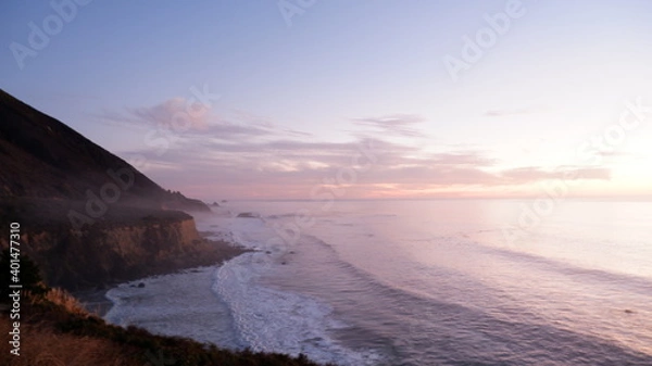 Obraz Pacific ocean and sunset
