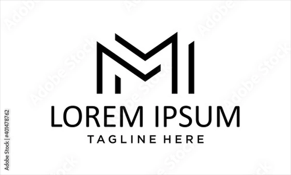 Obraz ALPHABETH LETTER M LOGO ICON DESIGN