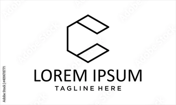 Obraz LOGO FROM LETTER C HEXAGON 