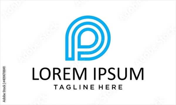 Obraz LUXURY LETTER P LOGO DESIGN CONCEPT