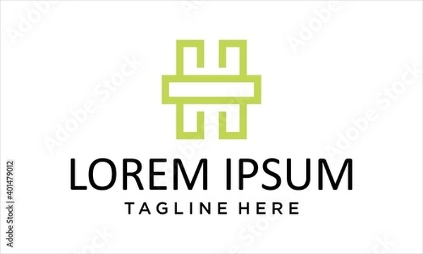 Obraz LUXURY LETTER H THYPOGRAPIC LOGO