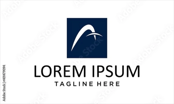 Obraz LOGO DESIGN ABSTRACT FROM LETTER A IN BOX 