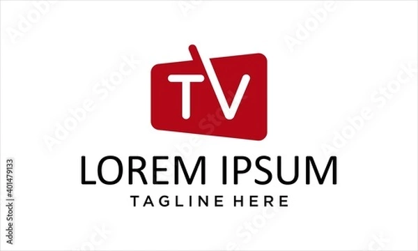 Obraz LETTER LOGO FROM TV DESIGN MONOGRAM