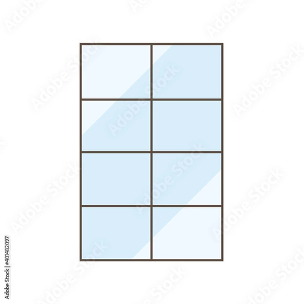Fototapeta Isolated glass window vector design
