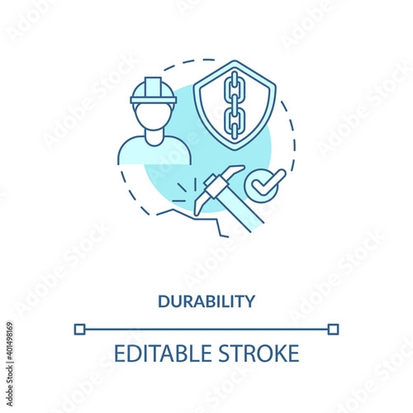 Fototapeta Durability turquoise concept icon