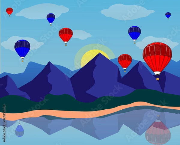 Fototapeta landscape with balls