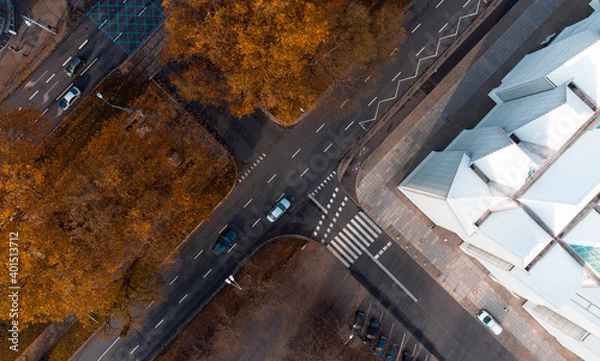 Obraz road cross autumn