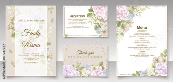 Obraz wedding invitation card 