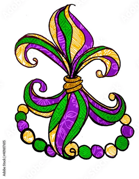Obraz Mardi Gras Fleur D Lis
