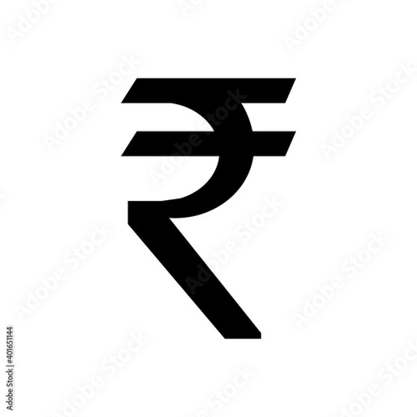 Fototapeta Rupee outline icon isolated. Symbol, logo illustration for mobile concept, web design and games.