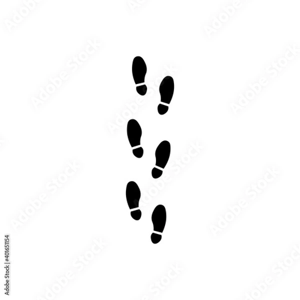 Fototapeta Footprint outline icon. Symbol, logo illustration for mobile concept and web design.
