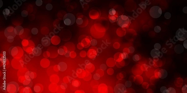 Fototapeta Dark Red vector layout with circle shapes.