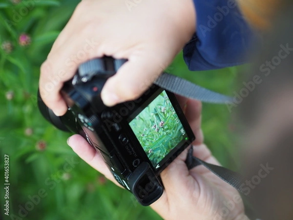 Obraz Taking a picture with a camera