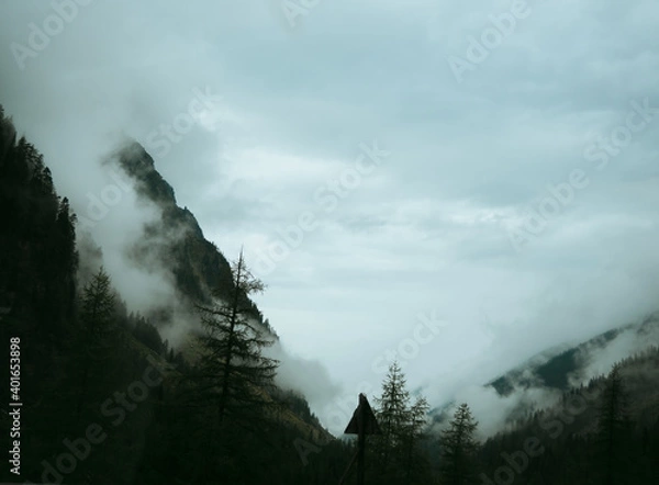 Obraz fog in the mountains