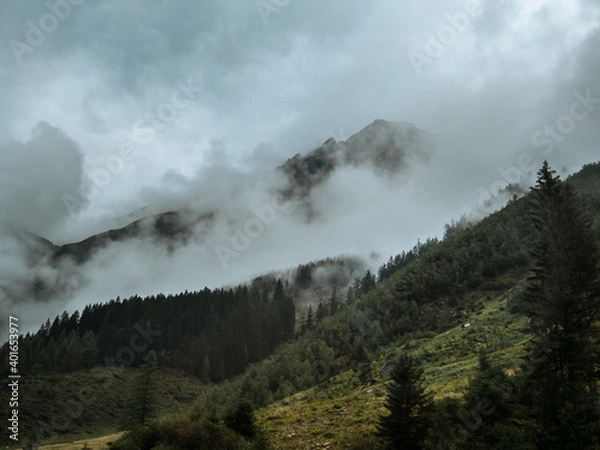 Obraz clouds over the mountains