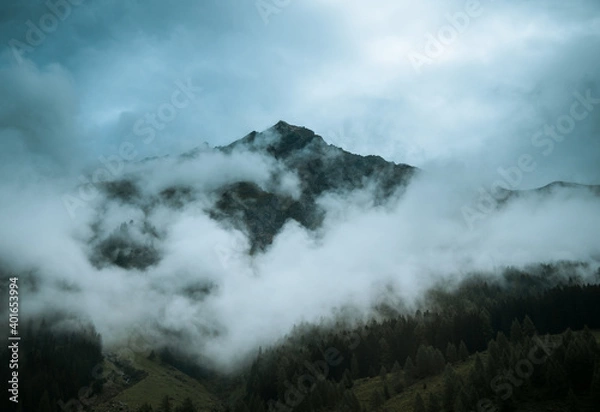 Obraz clouds over mountain