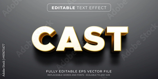 Obraz Editable text effect in heavy shadow cast style