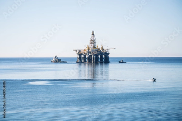 Obraz Oil platform on the coast of Almeria, Spain