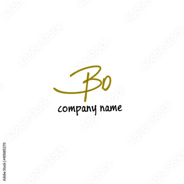Fototapeta BD Handwritten Logo for Identity