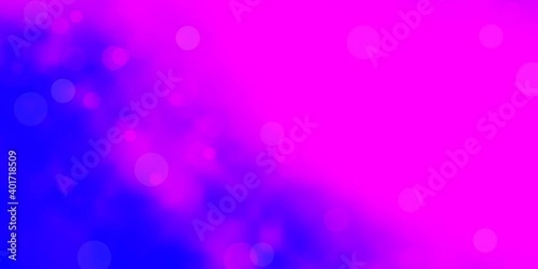 Fototapeta Light Pink, Blue vector template with circles.