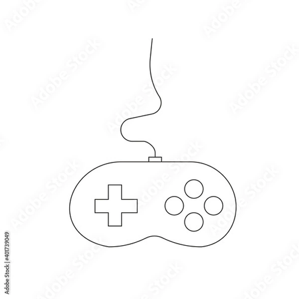 Obraz Game console picture on white background