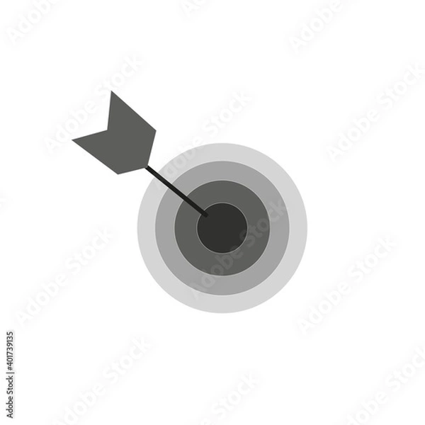 Obraz image of an arrow at a target on a white background vector