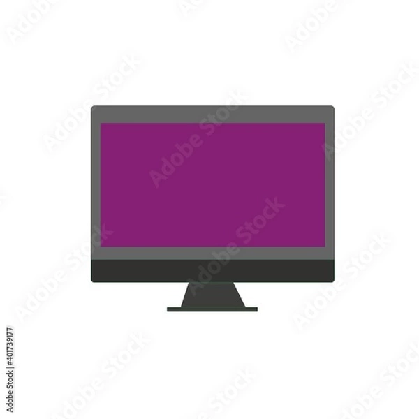 Obraz monitor, TV, vector image on white background