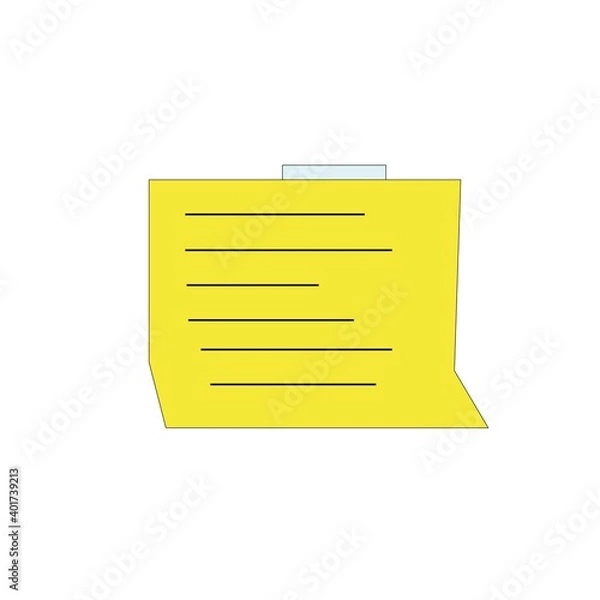 Obraz picture note, memo vector on white background