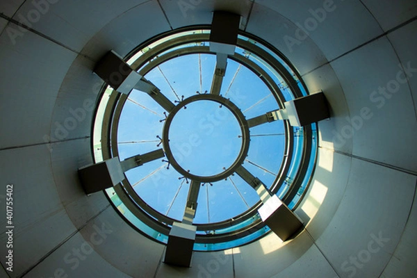 Fototapeta spiral staircase in the sky