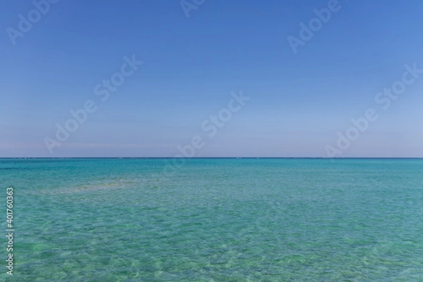 Fototapeta 晴天の池間ブルー