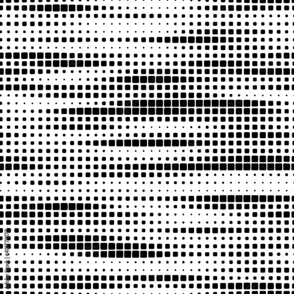 Fototapeta Full seamless distressed square texture pattern vector for decoration. Dirty black and white illustrator design for textile fabric print and wallpaper. Grunge model for fashion and home design.