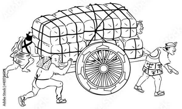 Obraz 運ぶ、江戸