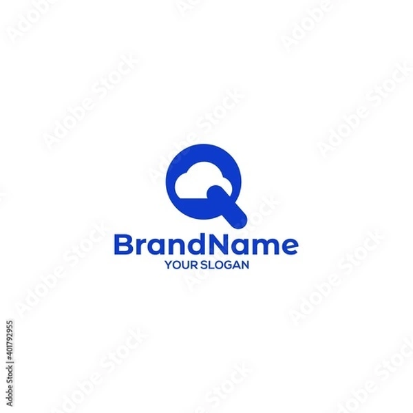 Fototapeta Q Cloud Logo Design Vector