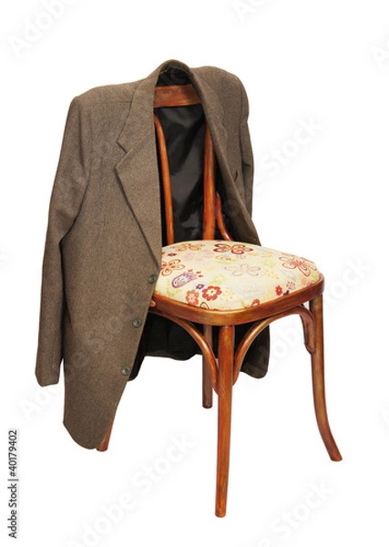 Obraz Green jacket hangs on a chair