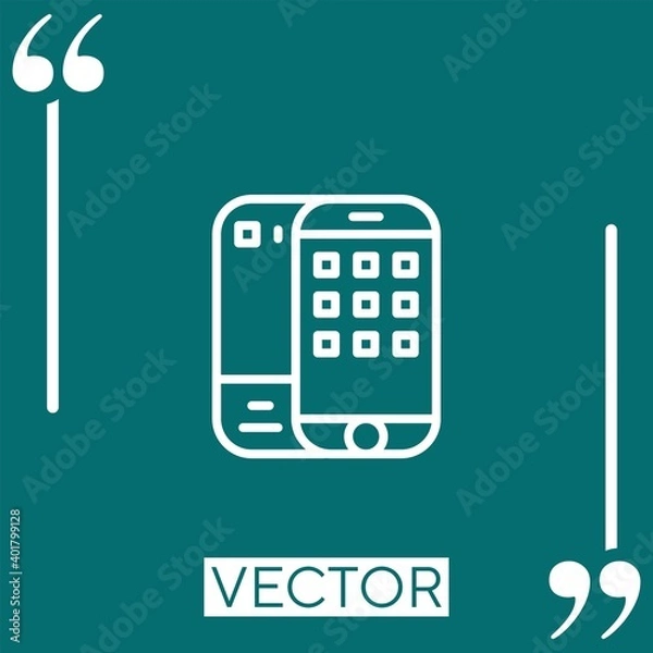 Obraz iphone   vector icon Linear icon. Editable stroke line