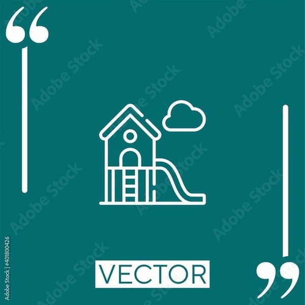 Obraz playground vector icon Linear icon. Editable stroke line