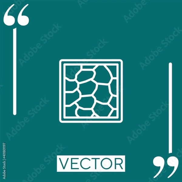 Fototapeta paving vector icon Linear icon. Editable stroke line