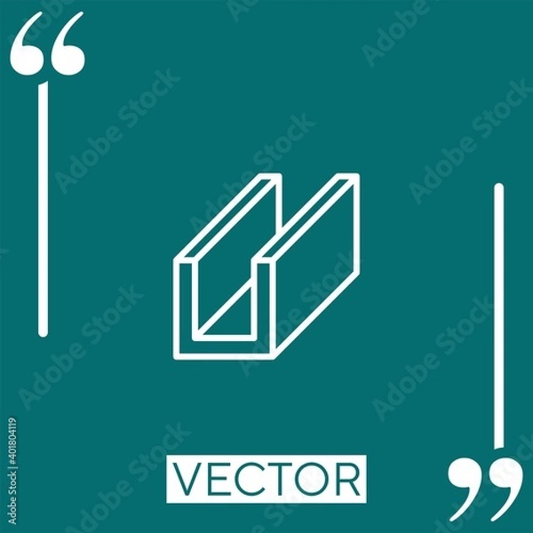 Fototapeta beam   vector icon Linear icon. Editable stroke line