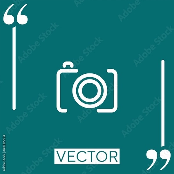 Obraz camera vector icon Linear icon. Editable stroke line