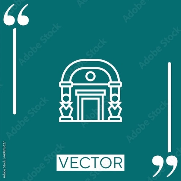 Obraz musem vector icon Linear icon. Editable stroke line