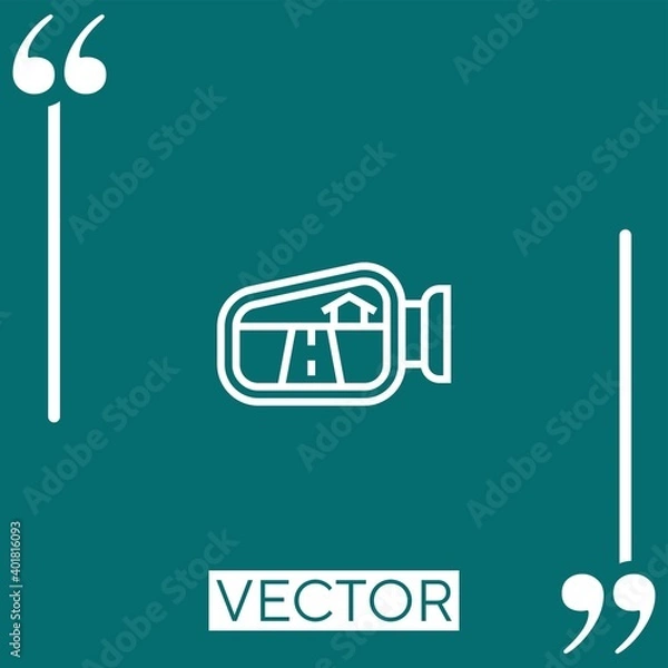 Obraz side mirror vector icon Linear icon. Editable stroke line