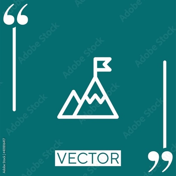Obraz peak vector icon Linear icon. Editable stroke line