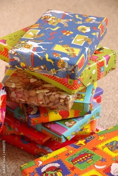 Obraz Presents from Sinterklaas a typical dutch celebration