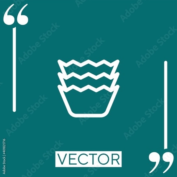 Obraz cake mold vector icon Linear icon. Editable stroke line